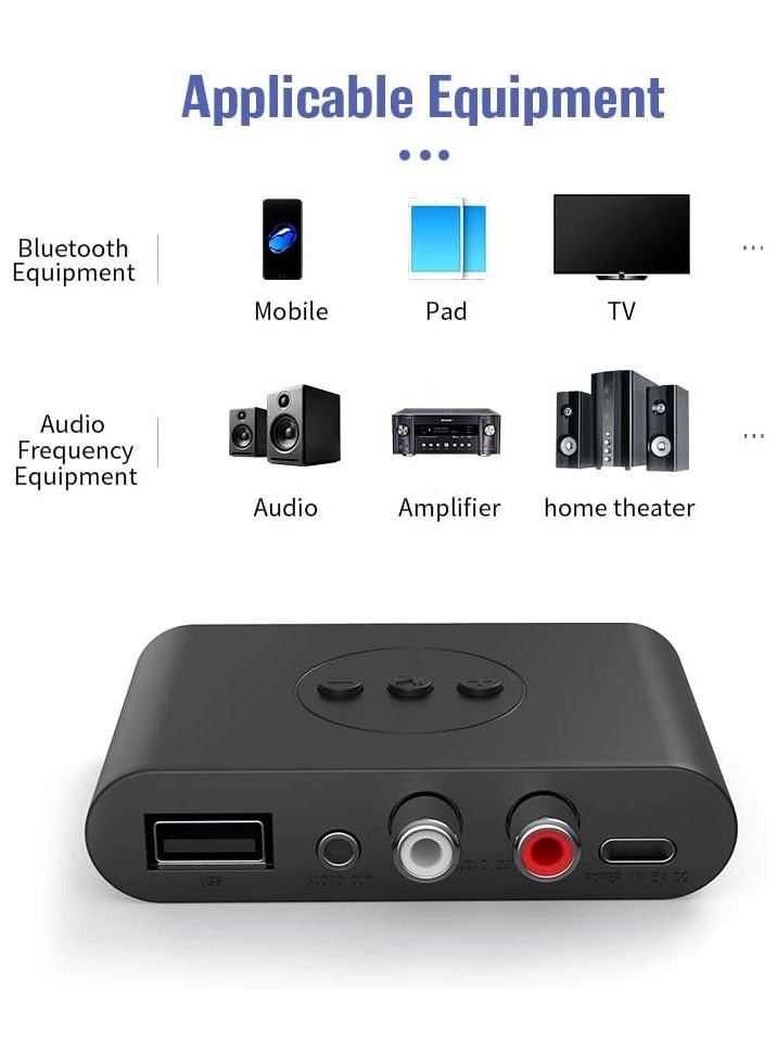 Bluetooth Audio Receiver - 5.3 3.5mm AUX USB CHARGING