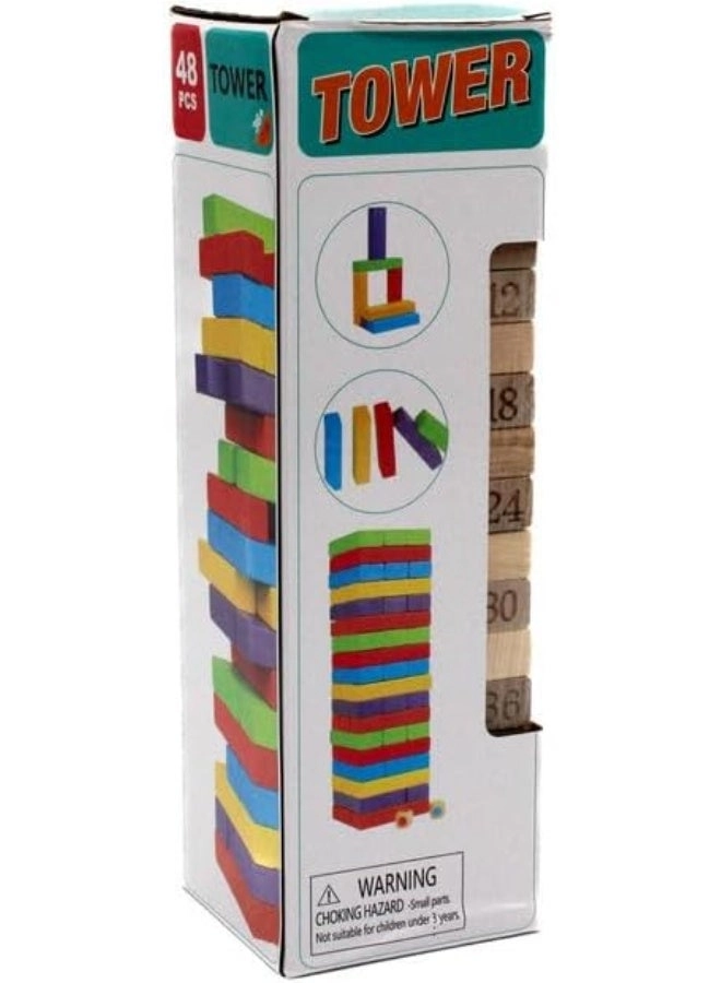 Tower Stacking Game - 48 pcs