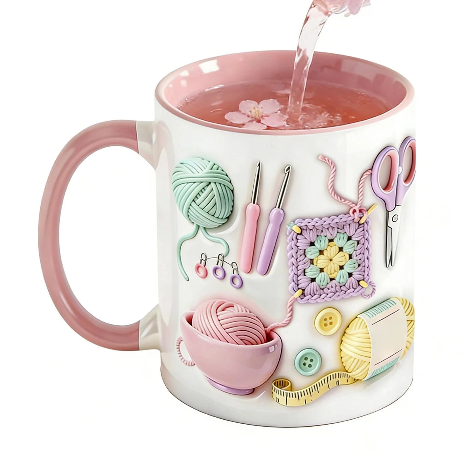 Arroopu Knitting and Sewing Tools Mug - 1 pcs - 330 ml
