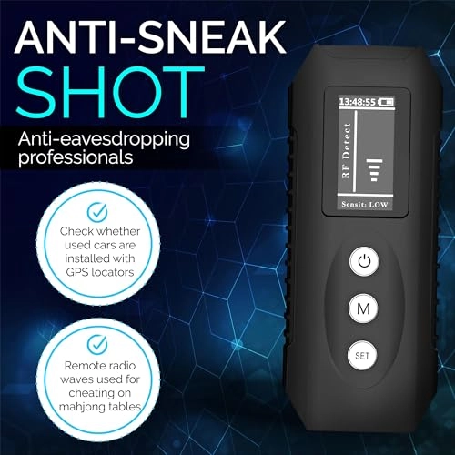 Hidden Camera Detector - RF Signal Scanner 0-15m 9 Levels Sensitivity