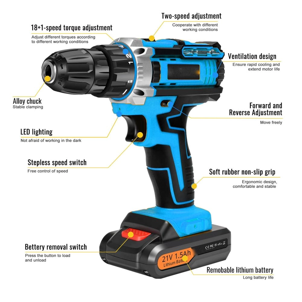 Cordless screwdriver - 1.5Ah Kit