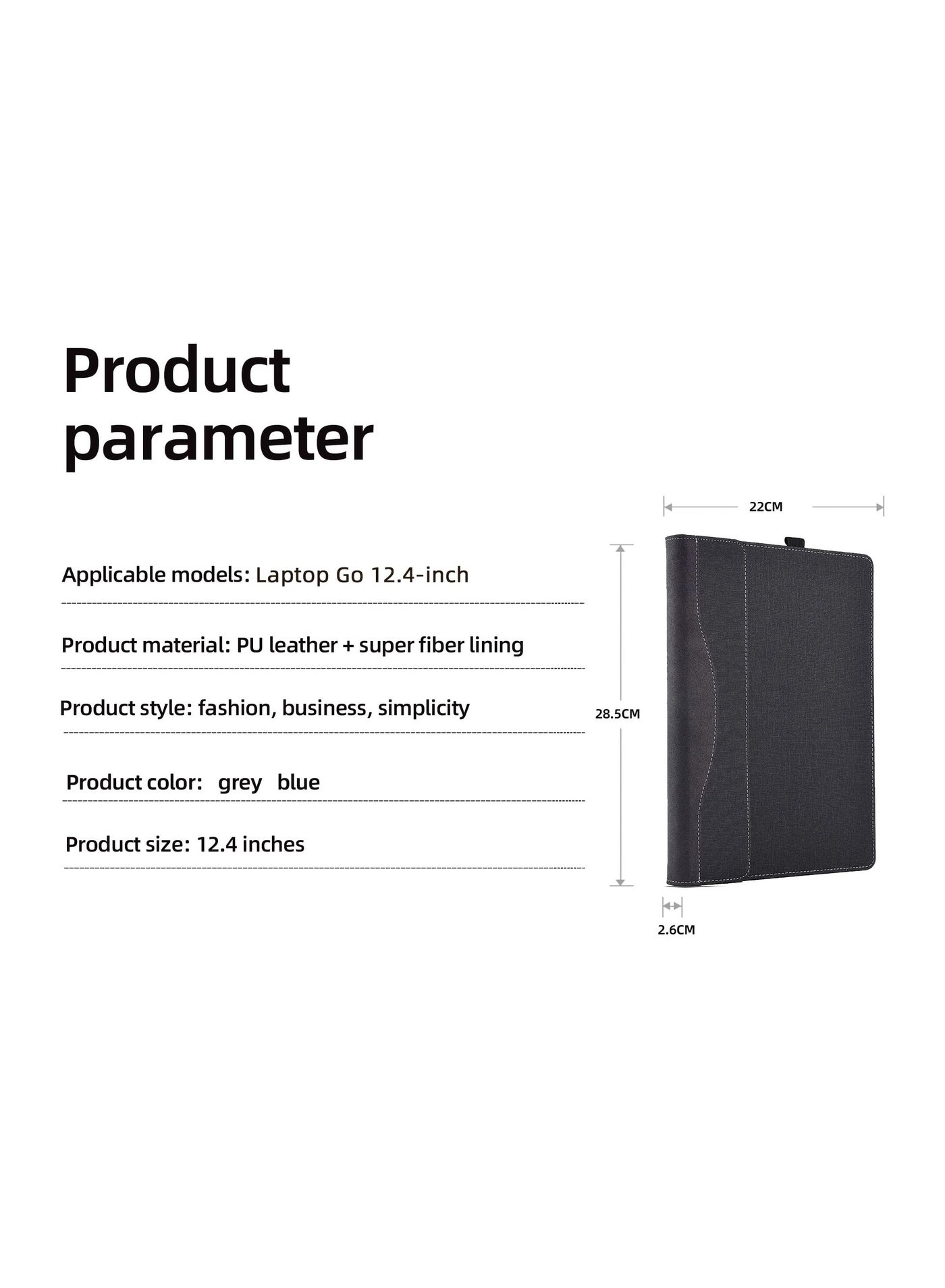 Case for Microsoft Surface Laptop Go - 12.4 Inch