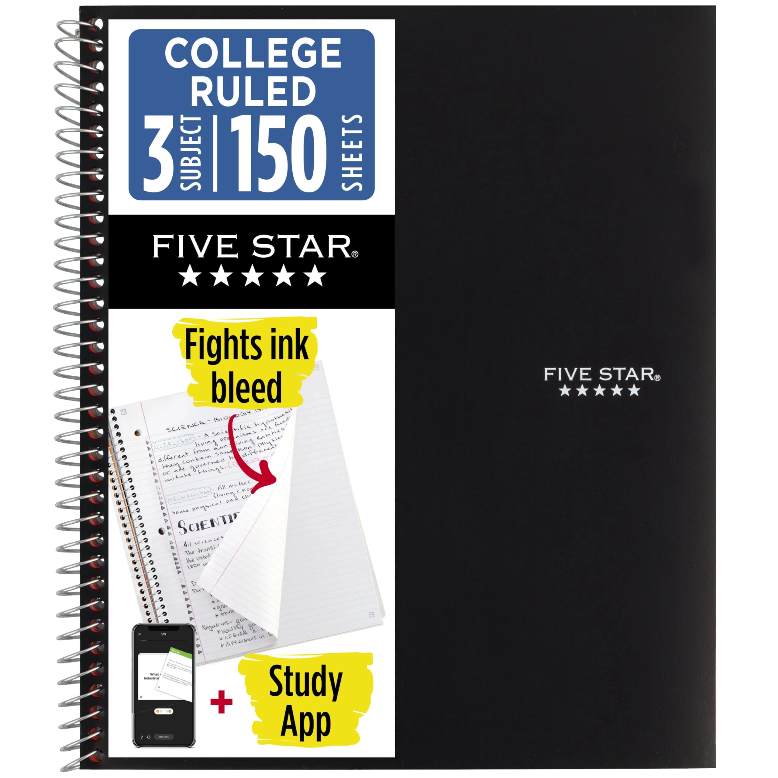 Acco Spiral Notebook 8-1/2" x 11" Spiral - Lined 150 Sheets