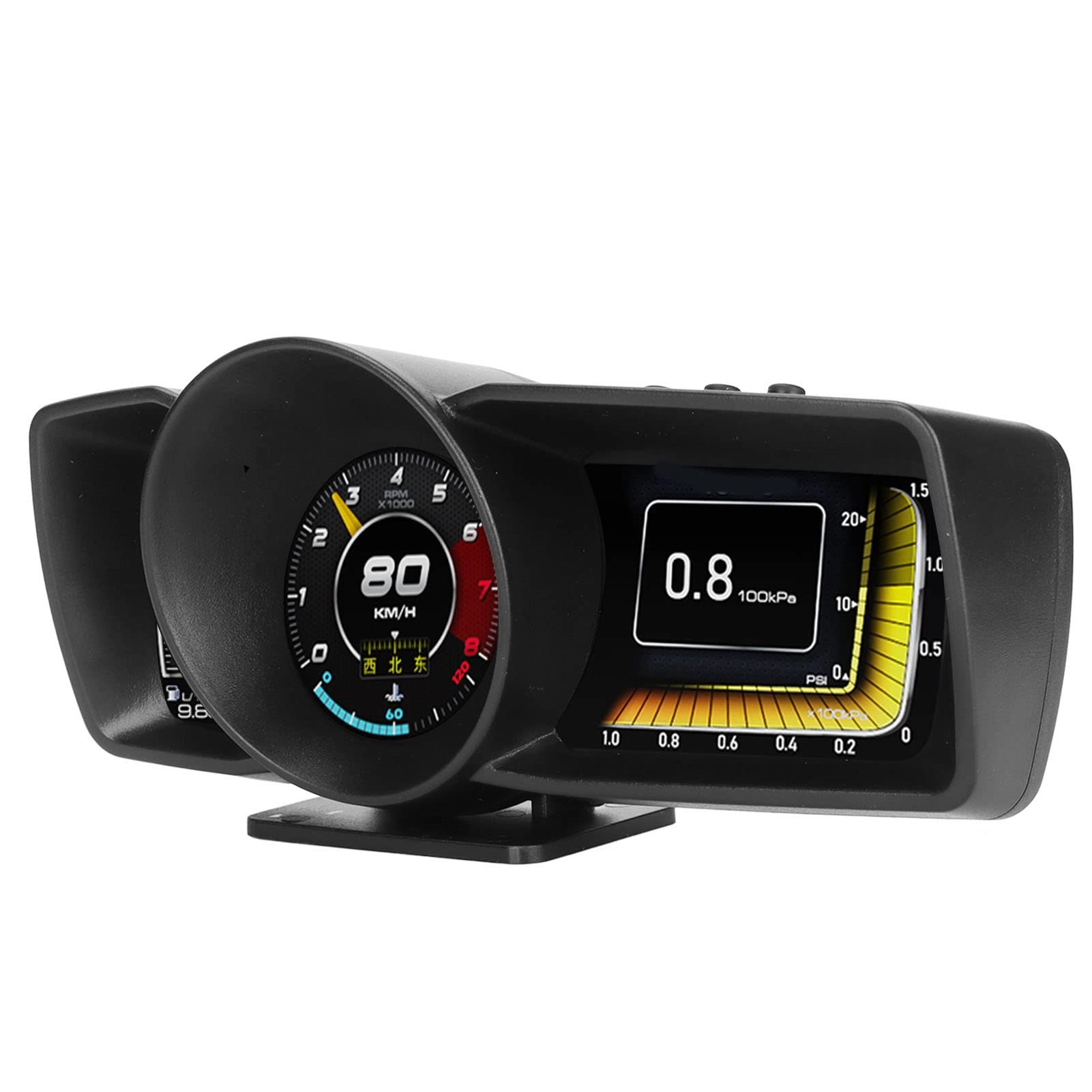 KHCEYT HUD indicator - 3 LCD screens OBD+GPS