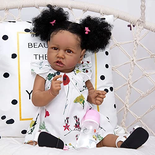 Reborn Baby Doll - 22 Inch Vinyl Brown Eyes