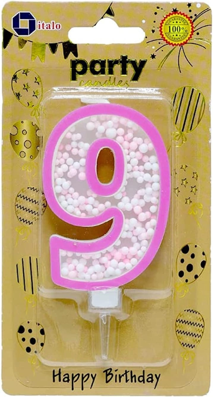 AL ARQAM LLC 9 Number Foam Balls Birthday Candle