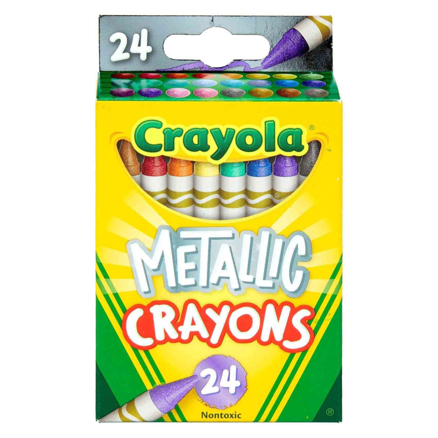 Mettalic Crayons - 24 PCS