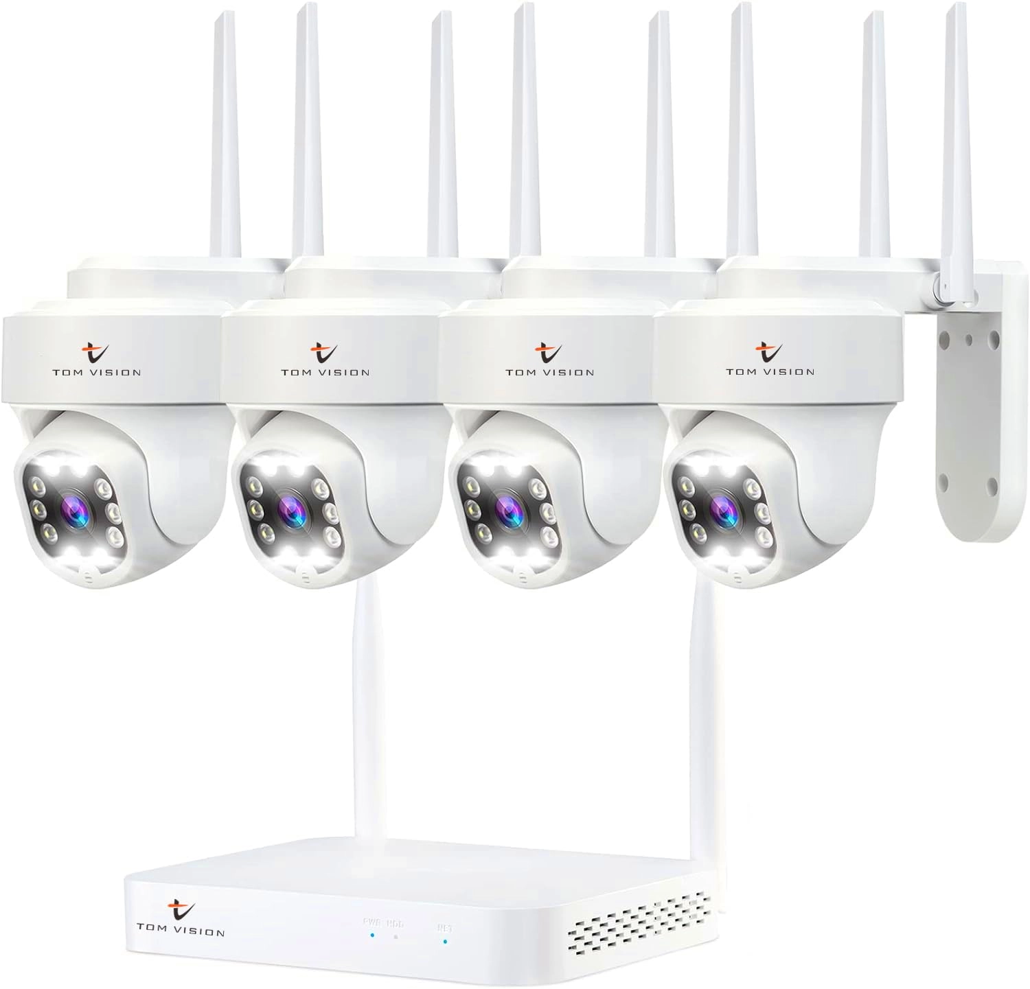 10 Channel Wireless Security PTZ Camera System - 4pcs 10 5MP