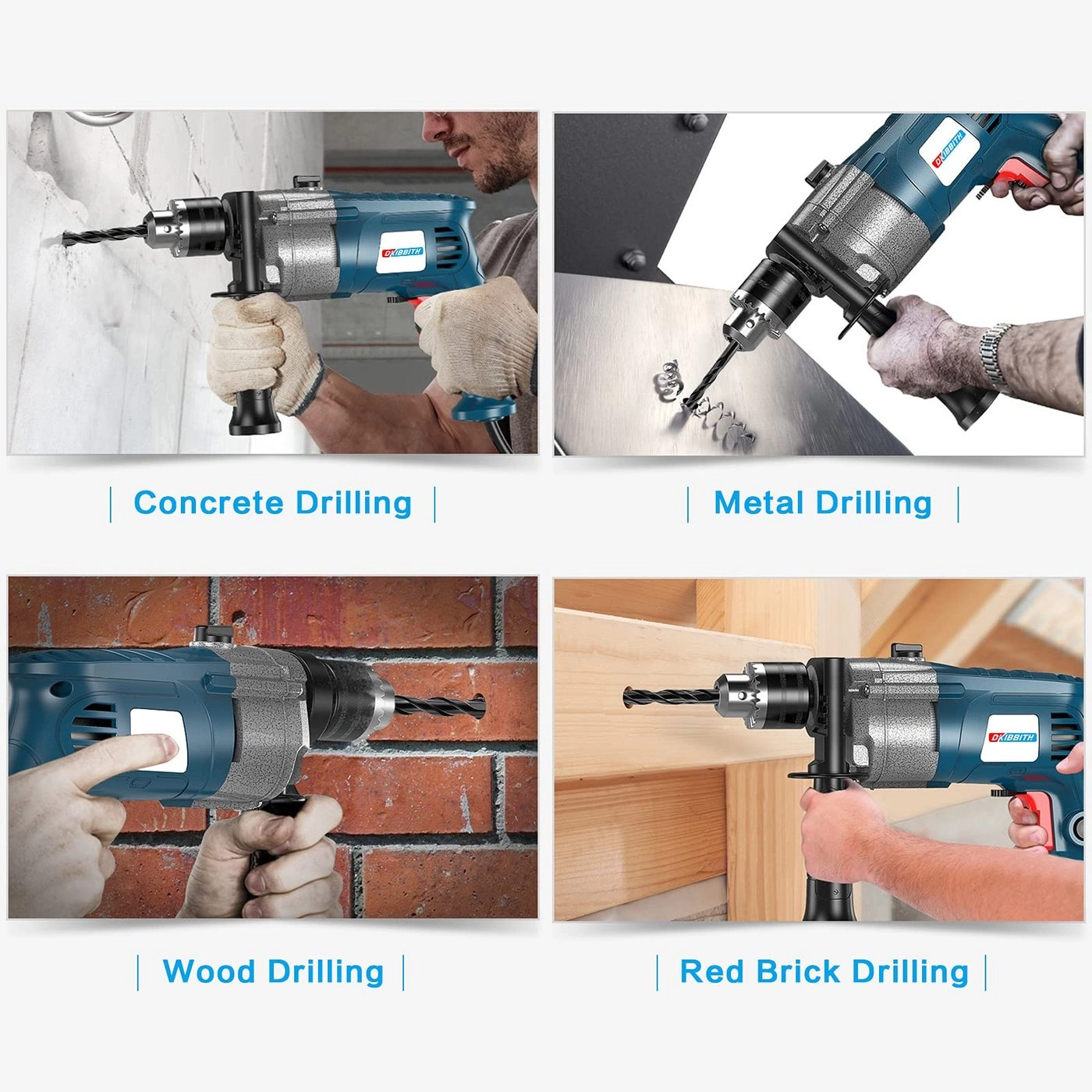 Masonry Drill Bits - Carbide 10-Piece 5/32 to 1/2 inch