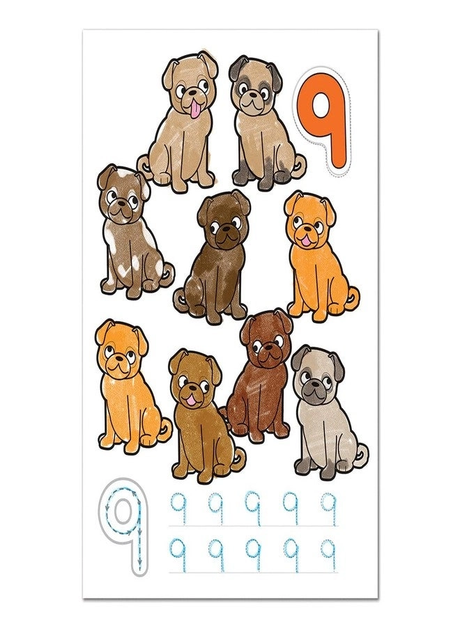 Animals Sticker Colouring Book + 1 to 20 Numbers Sticker Colouring Book - 3 to 7 Years
