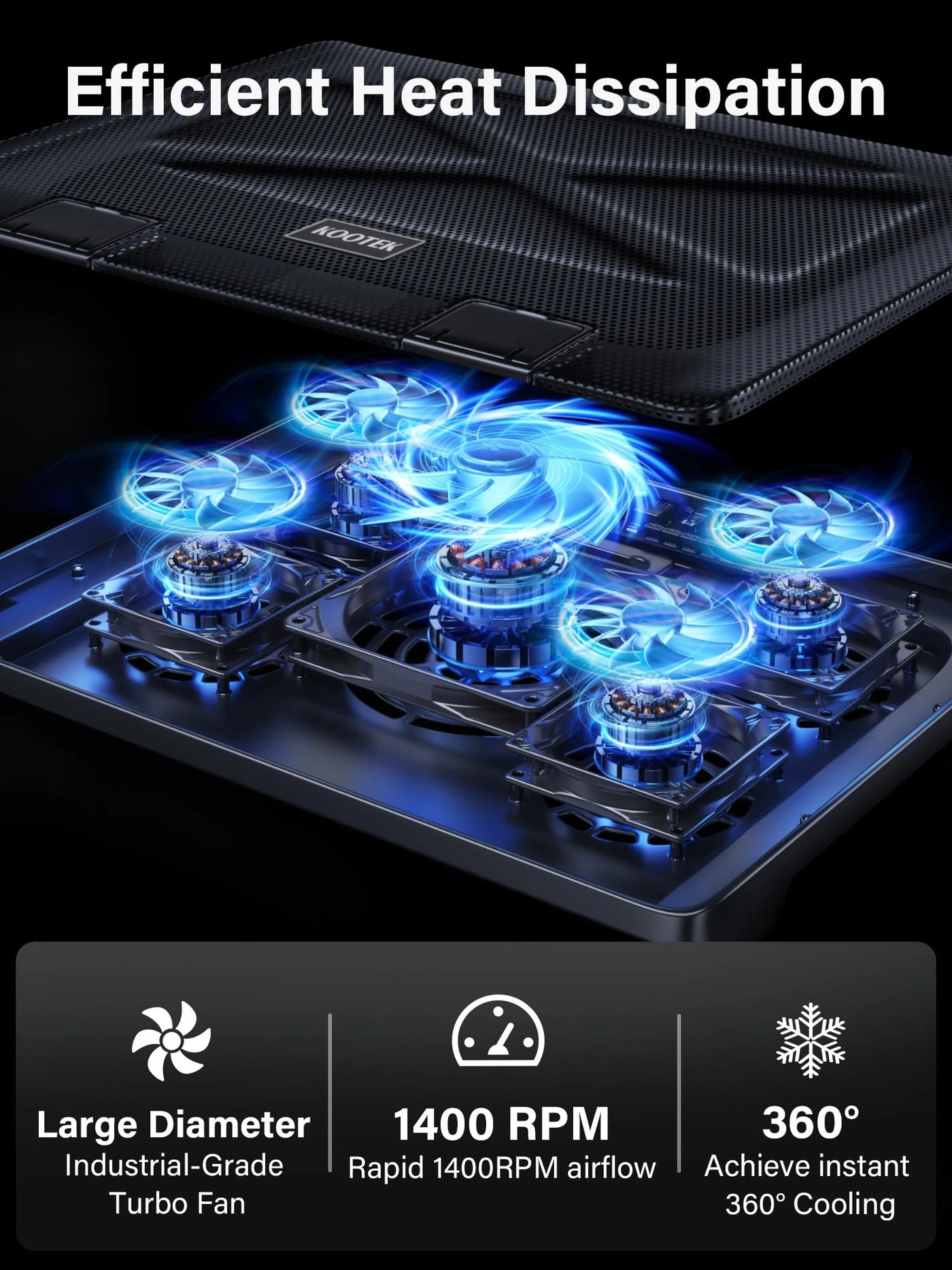 Laptop Cooling Pad - 5 12"-17"