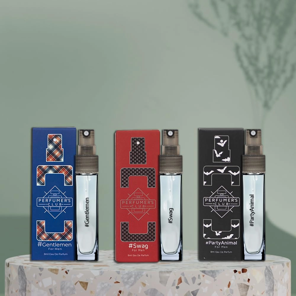 Divinely Fragrances Private Limited,Gurgaon-122050 PartyAnimal + Gentleman + Challenger - Fruity 3 piece(s)
