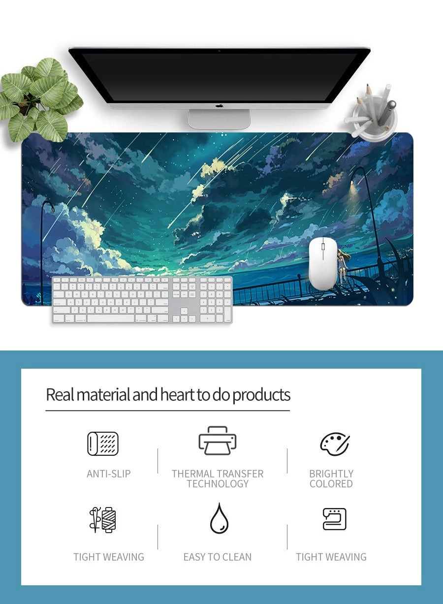 Anime Large Rubber Gaming Mouse Pad - 80x30 cm