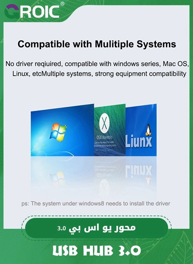 USB Hub - 4-Port 1xUSB3.0 3xUSB2.0