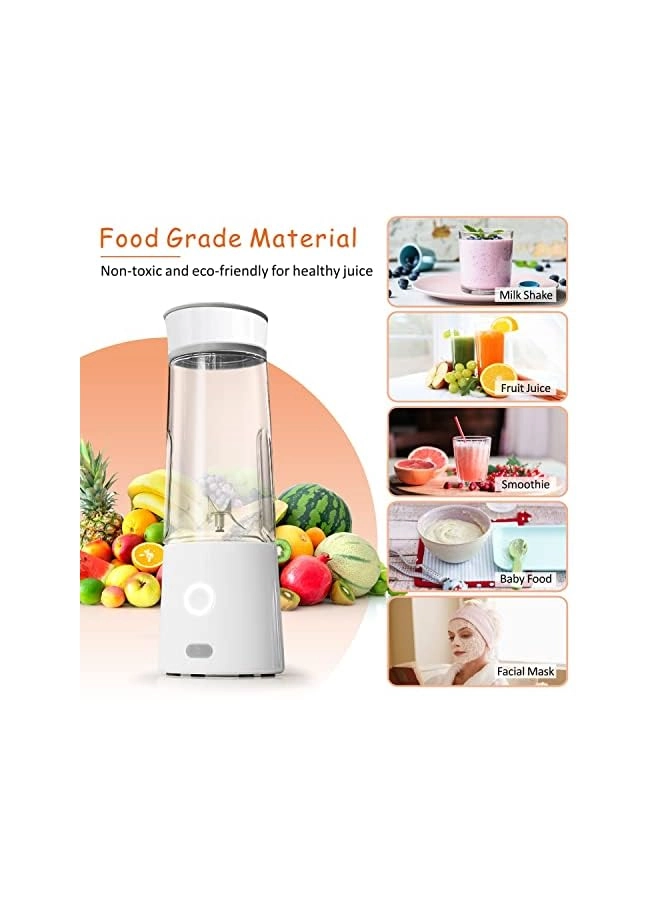 Mini Portable Blender - USB Rechargeable Six Blades Travel Lid