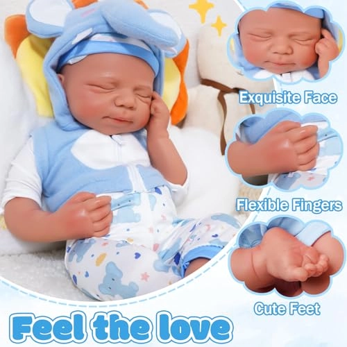 Reborn Baby Doll - 18.9 in Silicone Boy Ages 5+