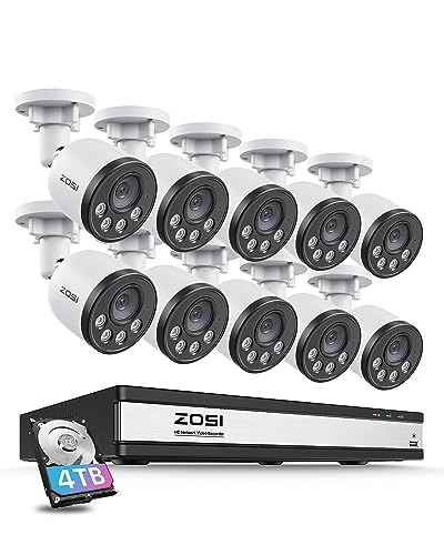 16 Channel NVR - 16 channels 4TB + 4MP PoE IP Camera - 10pcs 100ft Night Vision