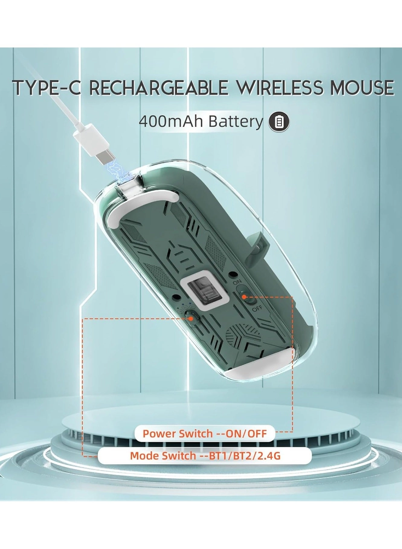 Wireless Mouse - 2.4G Bluetooth