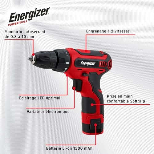 12V Cordless Screwdriver - 25Nm 10mm Chuck