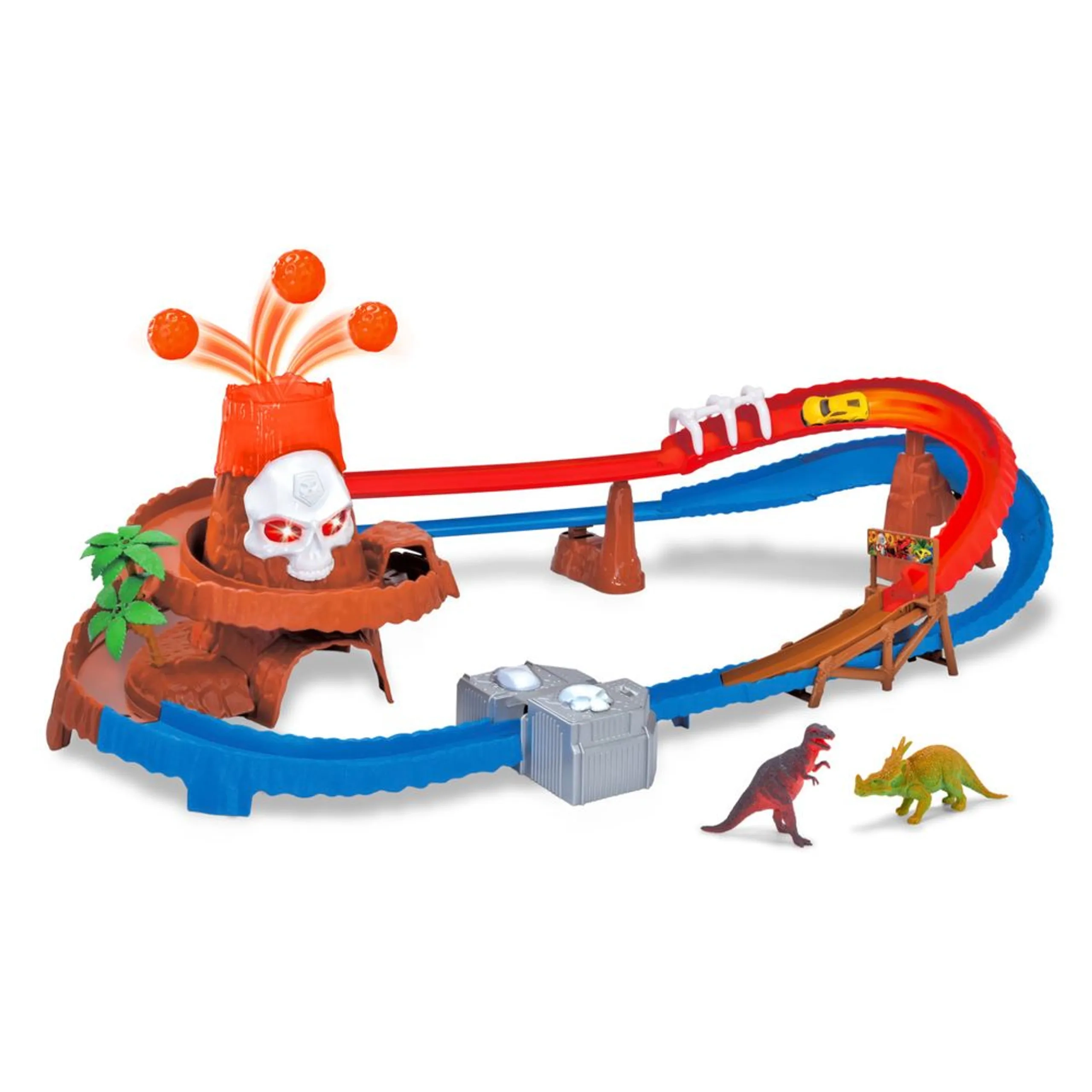 Dickie Skull Vulcano Track Set - 100 cm Includes 1 die-cast car