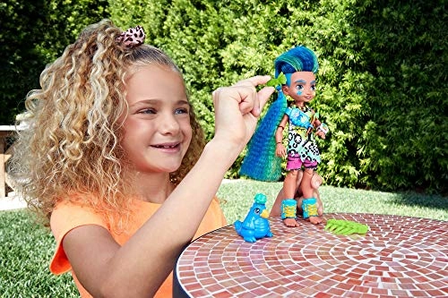 Slate Poseable Prehistoric Fashion Doll - Blue Hair with Dinosaur Pet Ages 4+