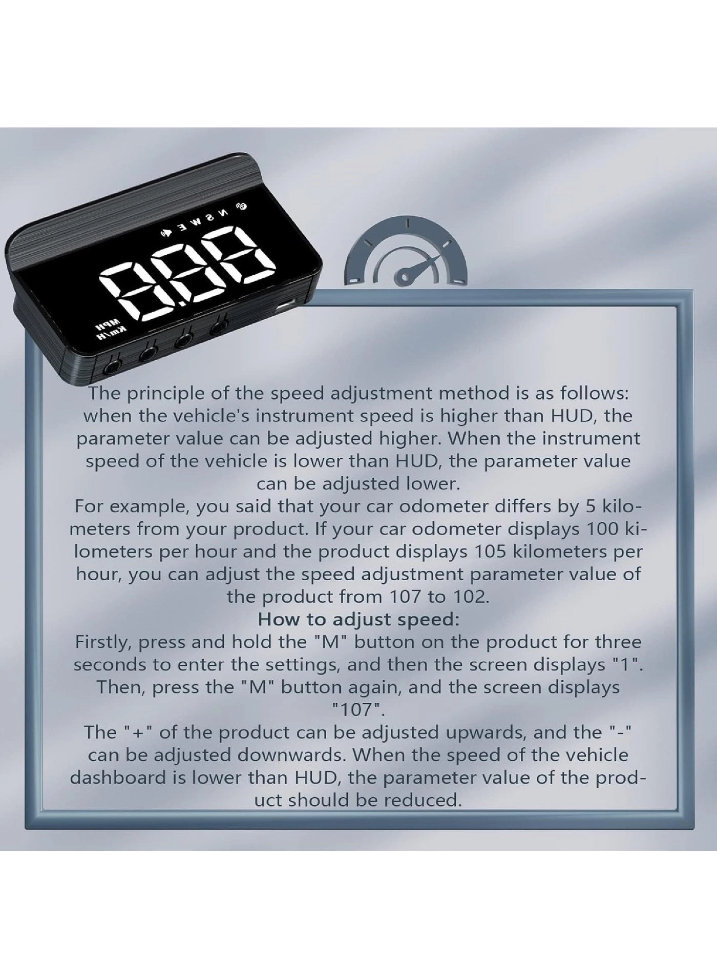 Headsup Display - LED Digital Speedometer MPH/KMH