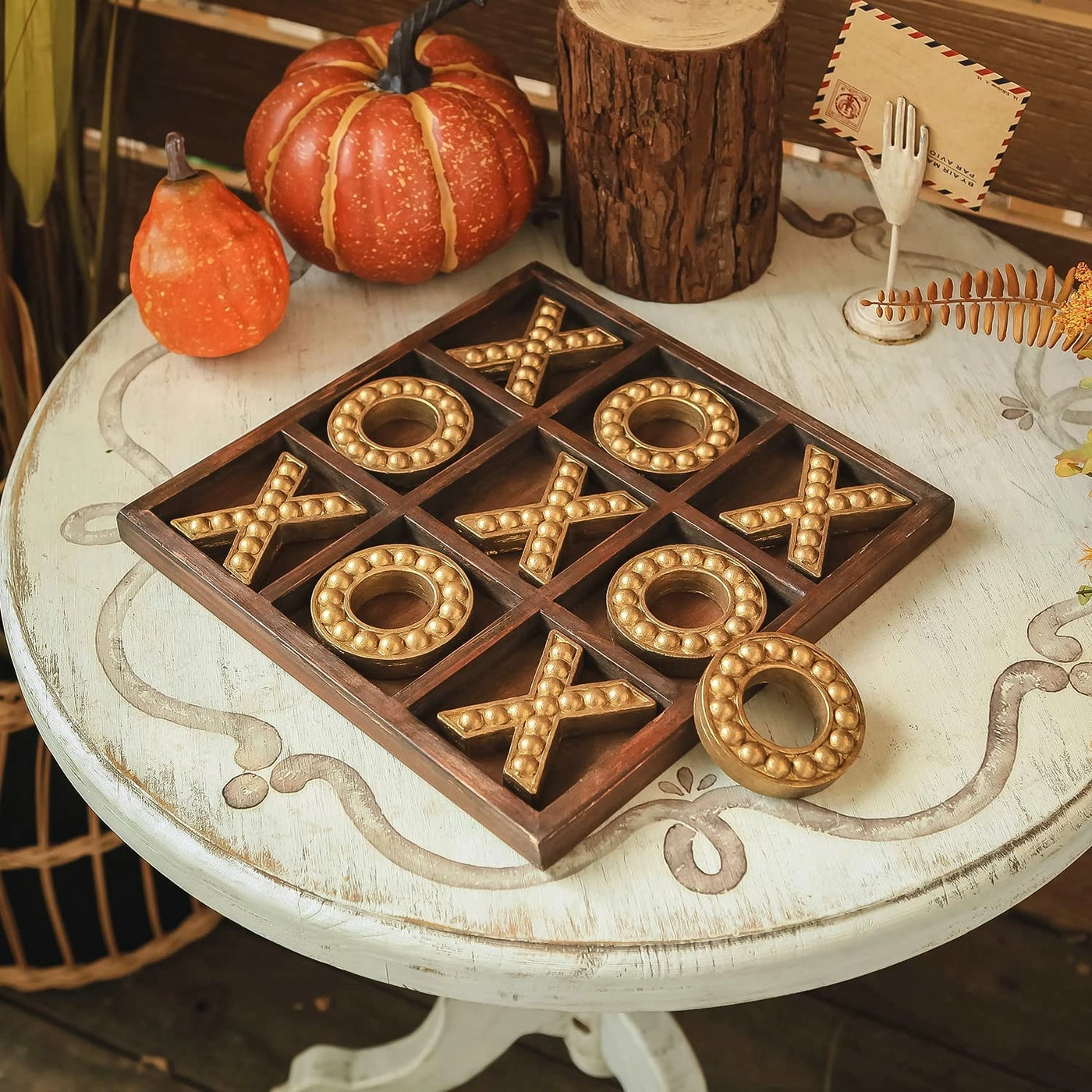 Tic Tac Toe - Cute Bear Decorative Wooden Travel