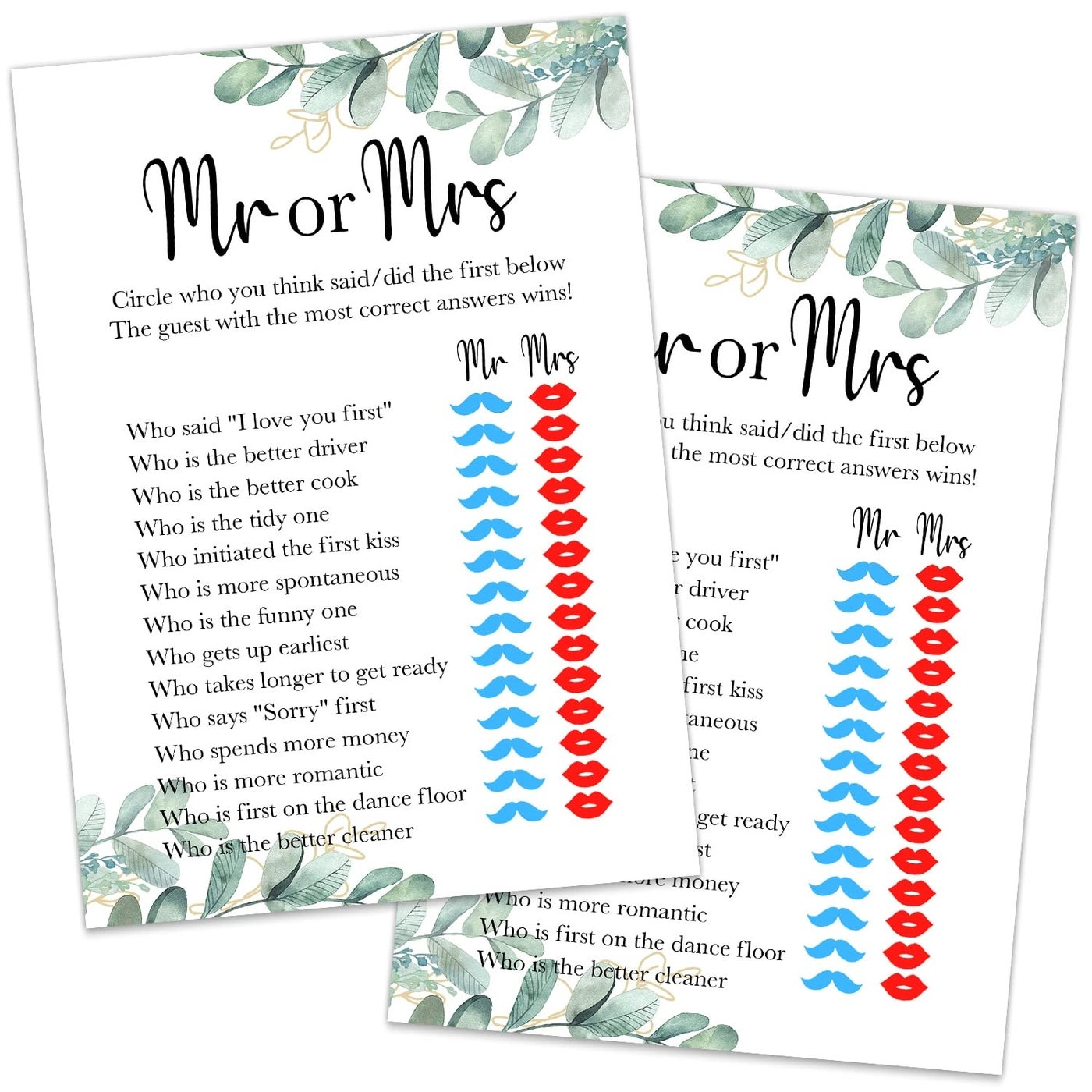 Sirjiera Bridal Shower Game Cards - 30 piece(s)