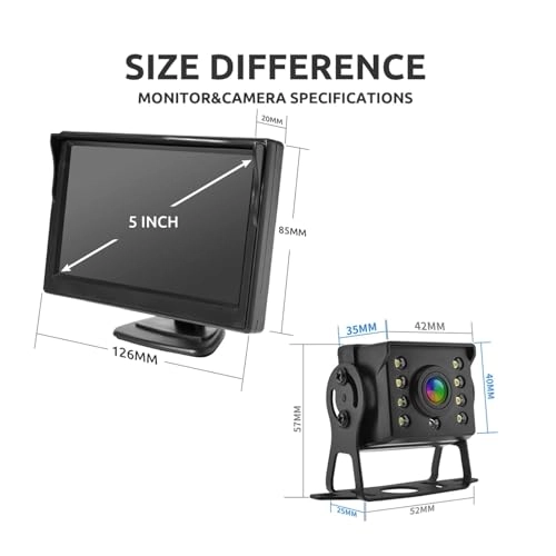 Car Rear View Camera With Monitor - Night Vision Wire