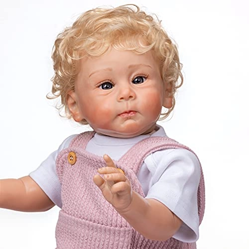 Huxley Reborn Baby Doll - 58CM Silicone vinyl Rooted Blonde Hair