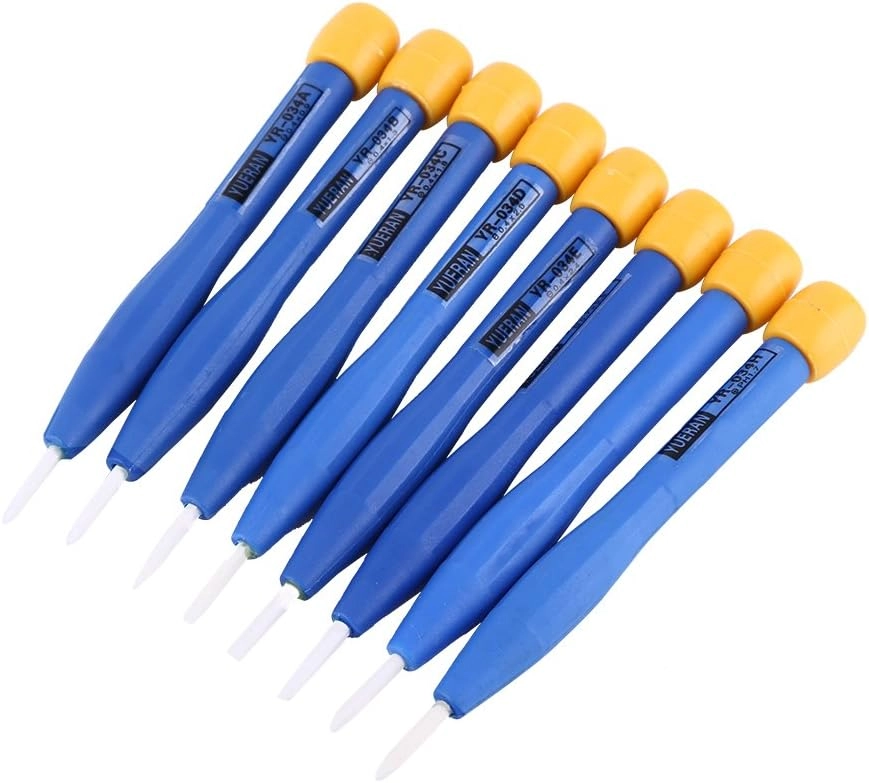 klarako Ceramic Anti-static Slotted Screwdriver Set (8 Pcs)