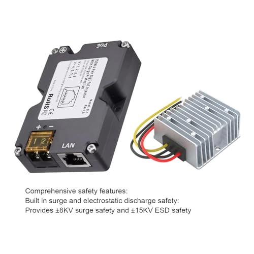 GigE PoE Injector - 150W 1000Mbps + DC Step Up Converter - 12V to 48V 144W