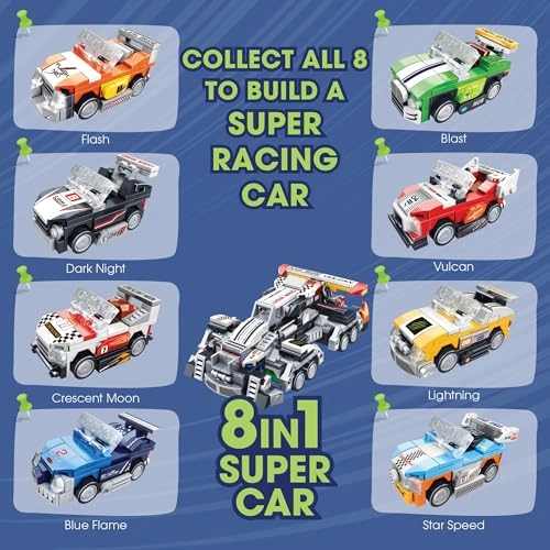 8-in-1 Speed Racing Cars - 97 pcs