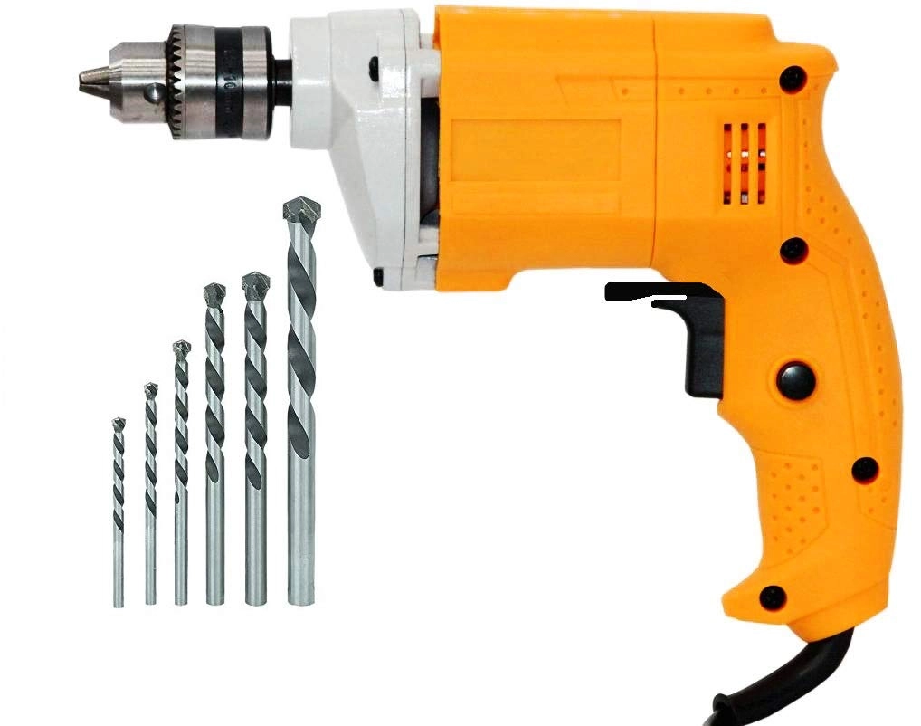 Drill Machine - 450WATT 10MM Masonry Drill Bit Set