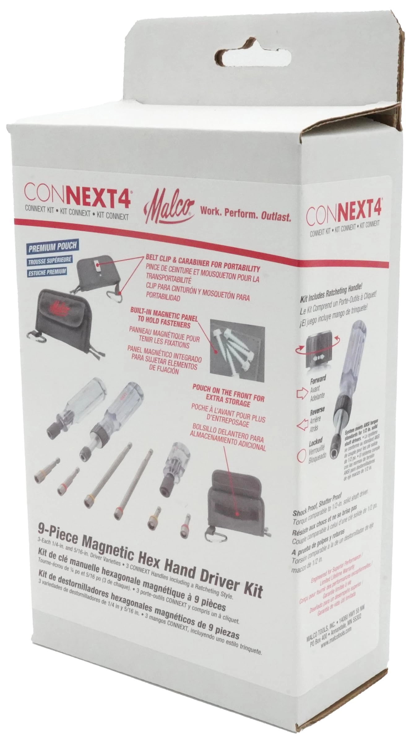 CONNEXT4 Magnetic Hex Screwdriver Set (9 Pcs)
