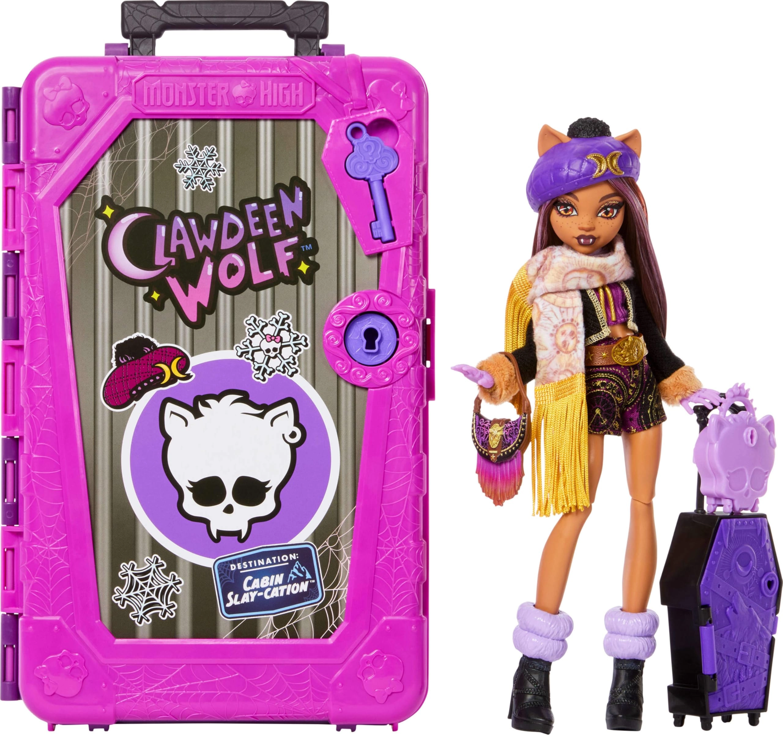 Mattel Clawdeen Wolf Doll - Skulltimate Secrets Closet Set 19+ Surprises Ages 4+