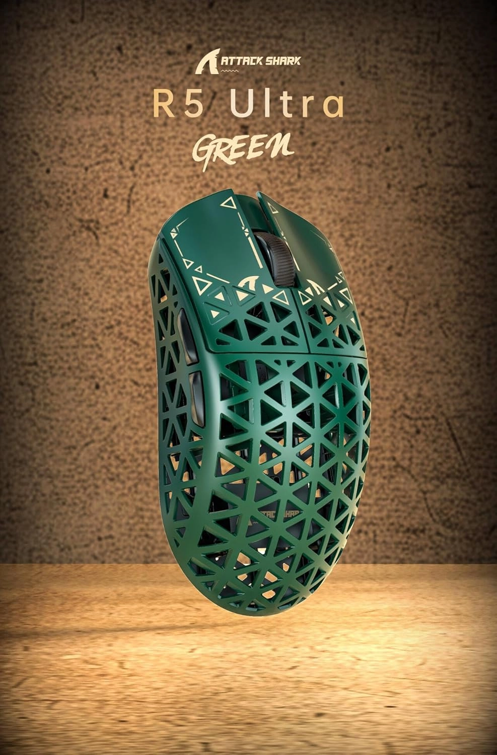 R5Ultra 8K Carbon Fiber Gaming Mouse - 2.4G Wireless Bluetooth USB
