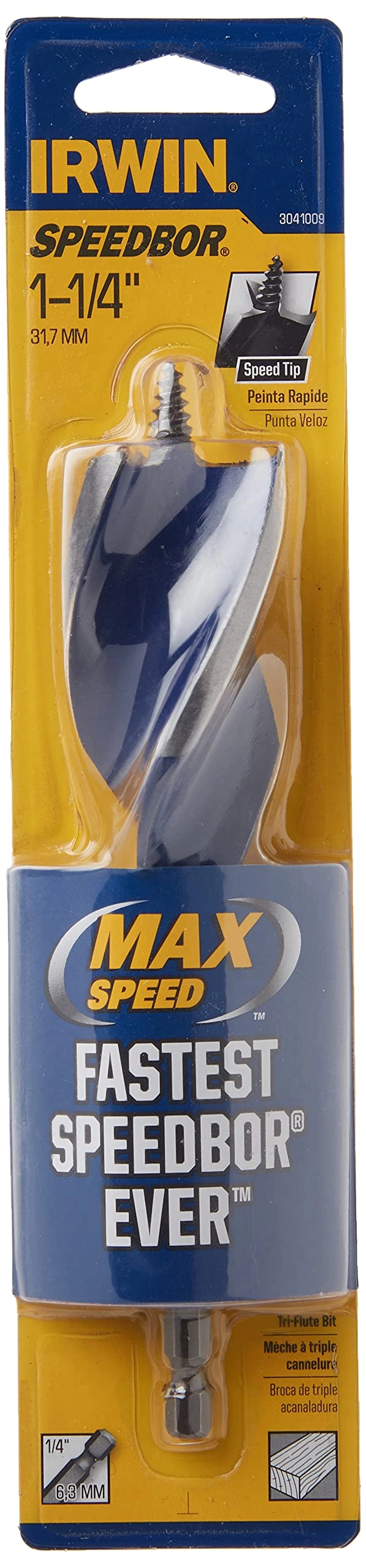 SPEEDBOR Tri Flute - Carbon Steel 1 1/4 In