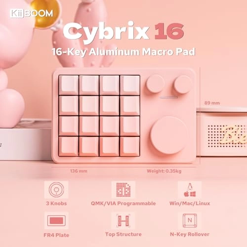 Cybrix 16 - 16 Keys 3 Knobs Hot-Swappable Type-C Wired