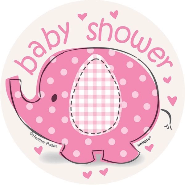 Party Zone Umbrellaphants Mini Cascade Centerpiece - 8.5in Pink
