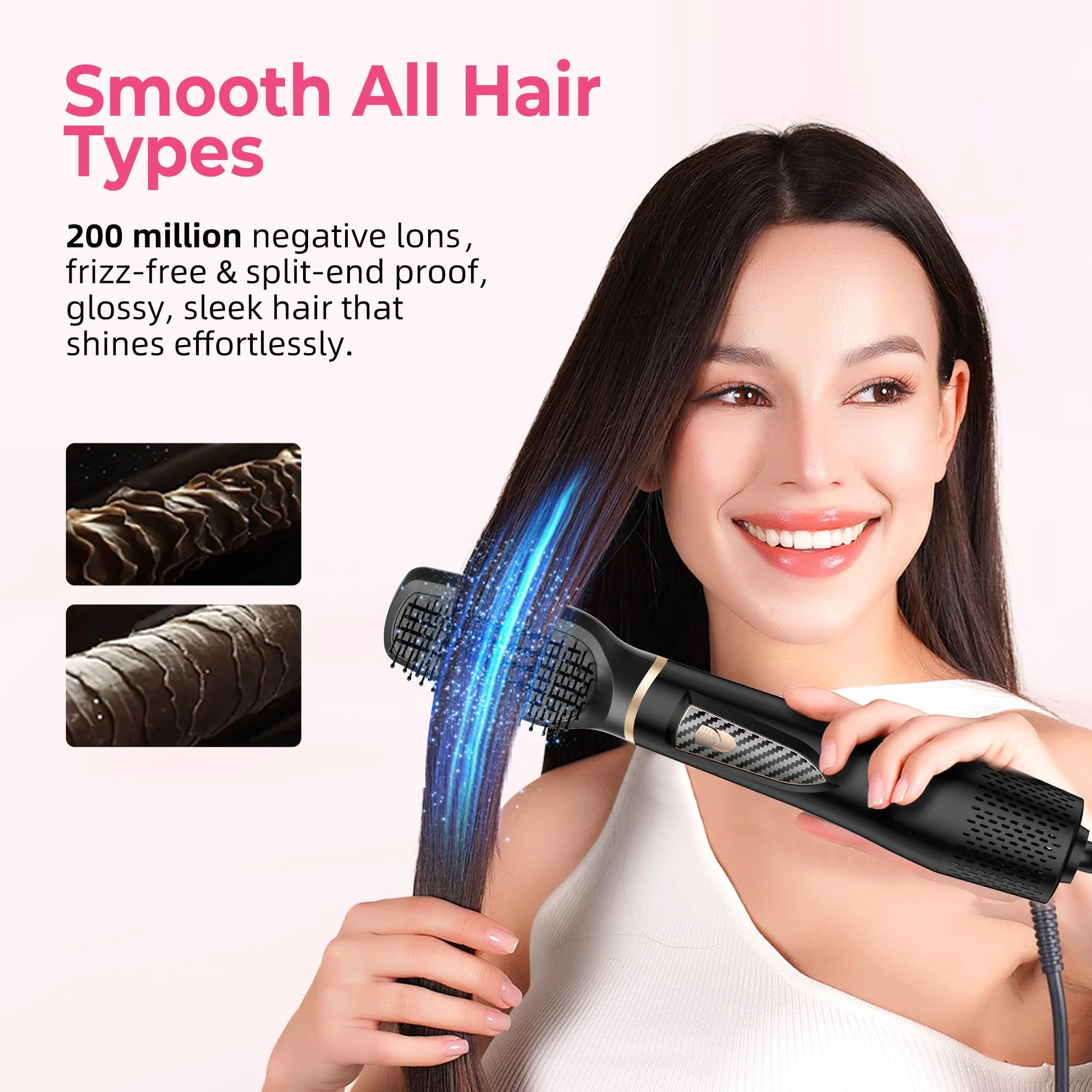 5 in 1 Blow Dryer Brush Set - 1000W Ionic 3-Speed
