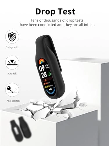 Full Body Case for Xiaomi Smart Band 9/10/8 - Full body protection Shockproof black Silicone