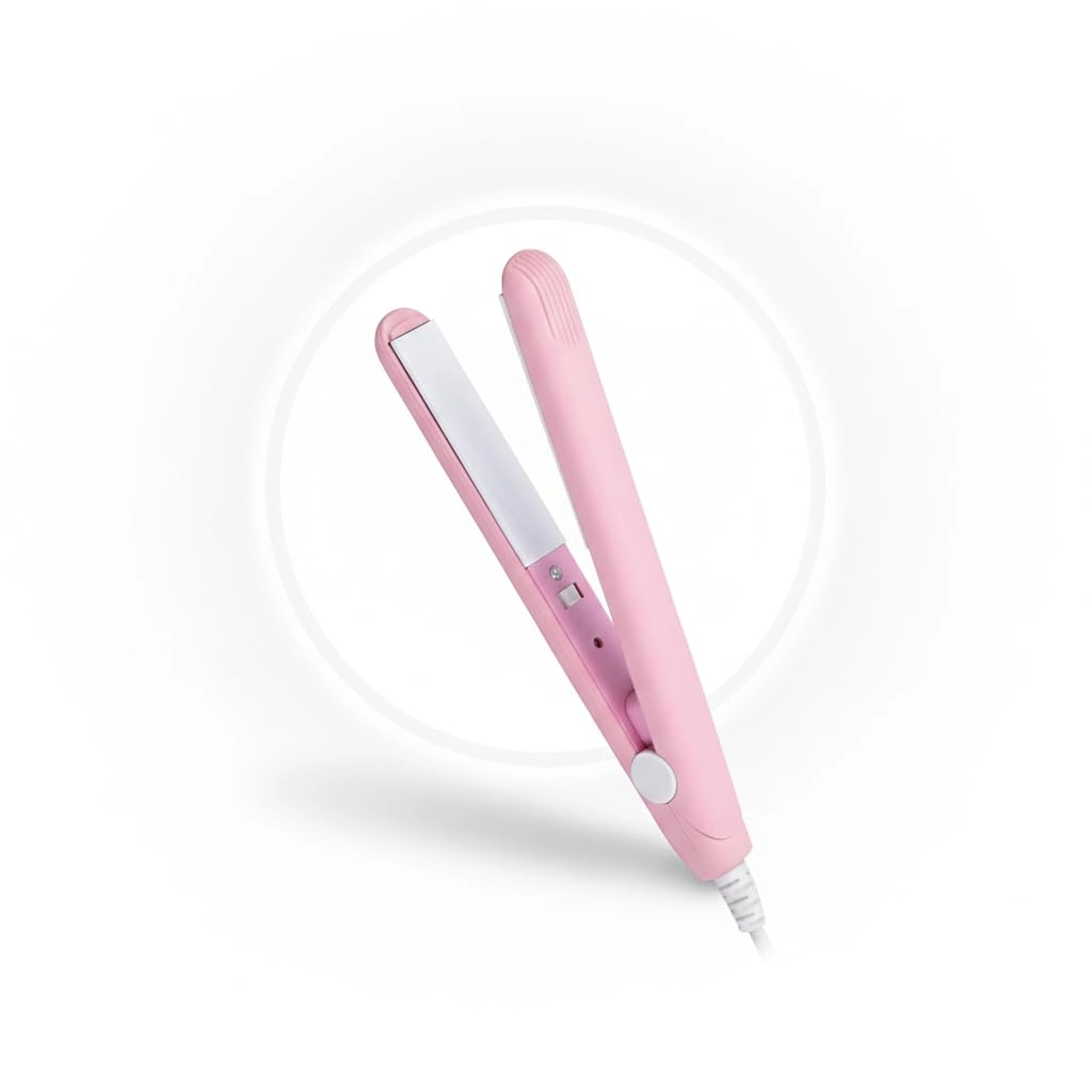 FIRST BEAUTY, INDIA Mini Hair Straightener - Travel-Friendly Ceramic Blue