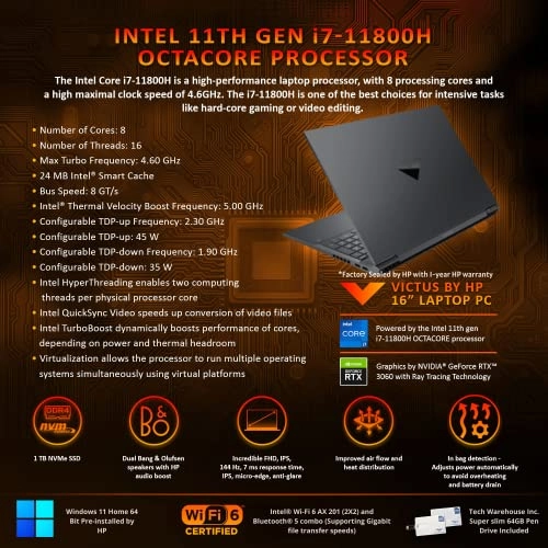 Victus 16 - 16.1'' i7-11800H 16GB DDR4 1000GB SSD