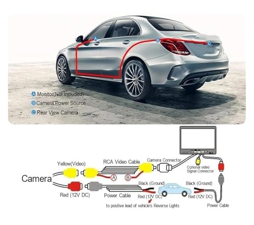 Reverse car rear view camera - Night vision Wired 720 x 540 pixels