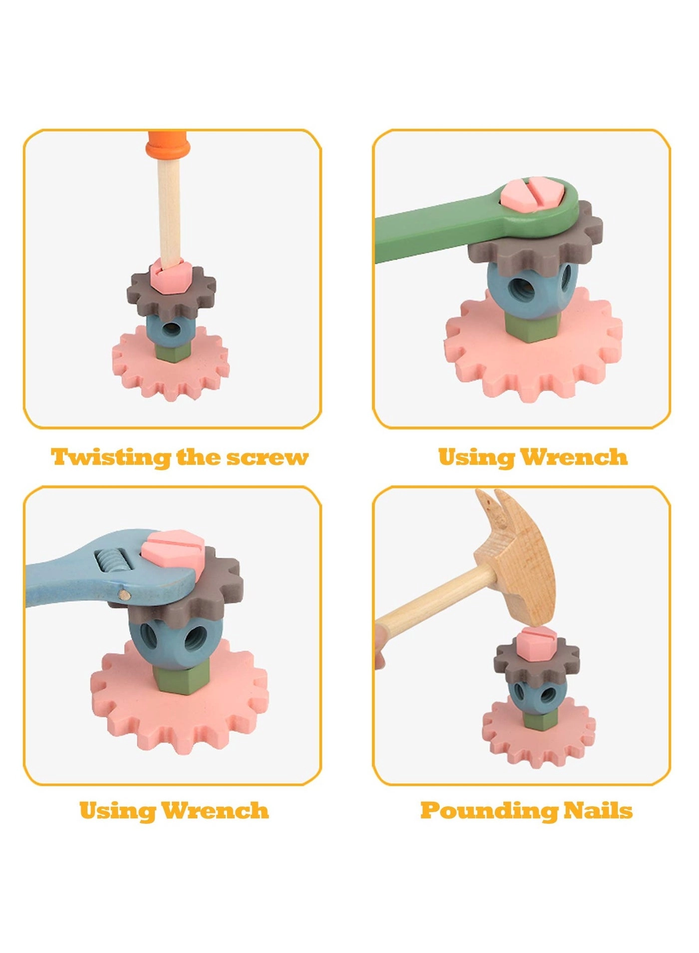 Wooden Tool Box - 43 pcs