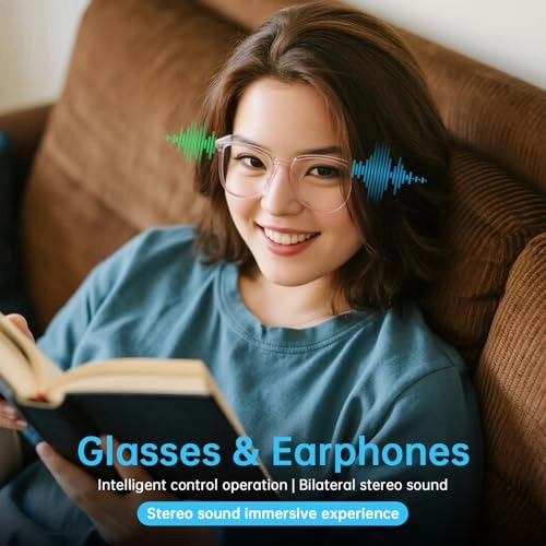 Bluetooth Audio Smart Glasses - Clear Lens Open-ear Remote Shooting