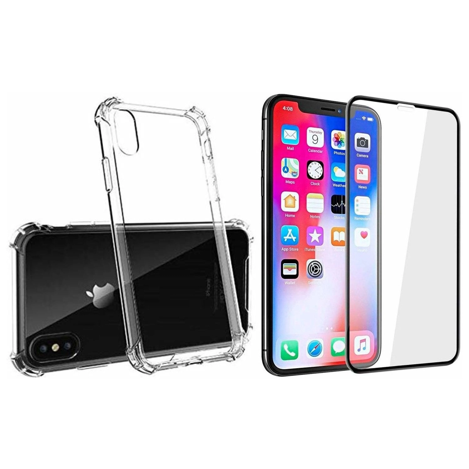 glassology TG Screen Protector - iPhone Xs Max Clear Back Case