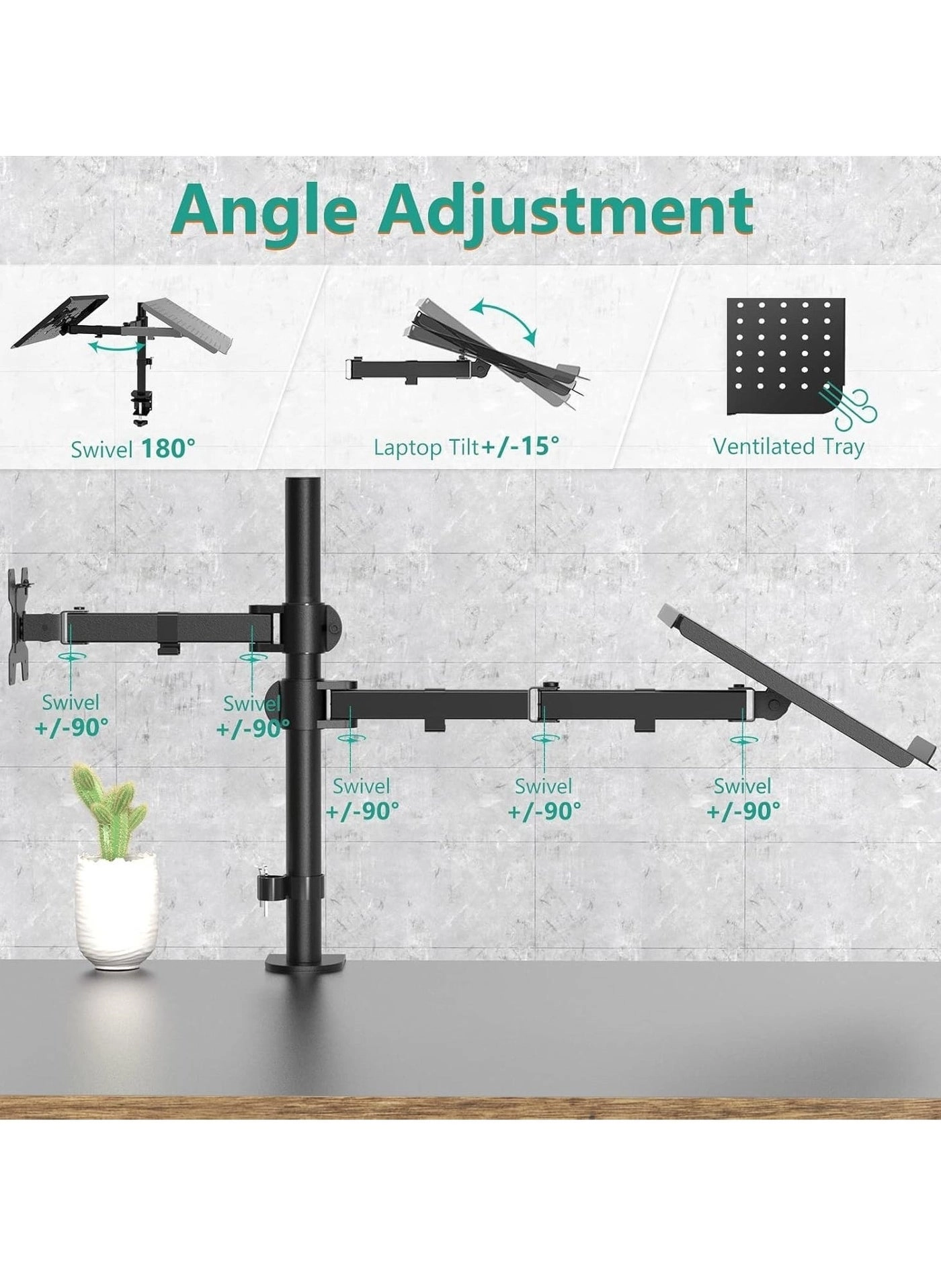 Laptop and Monitor Stand - up to 17 Inches up to 27 Inches