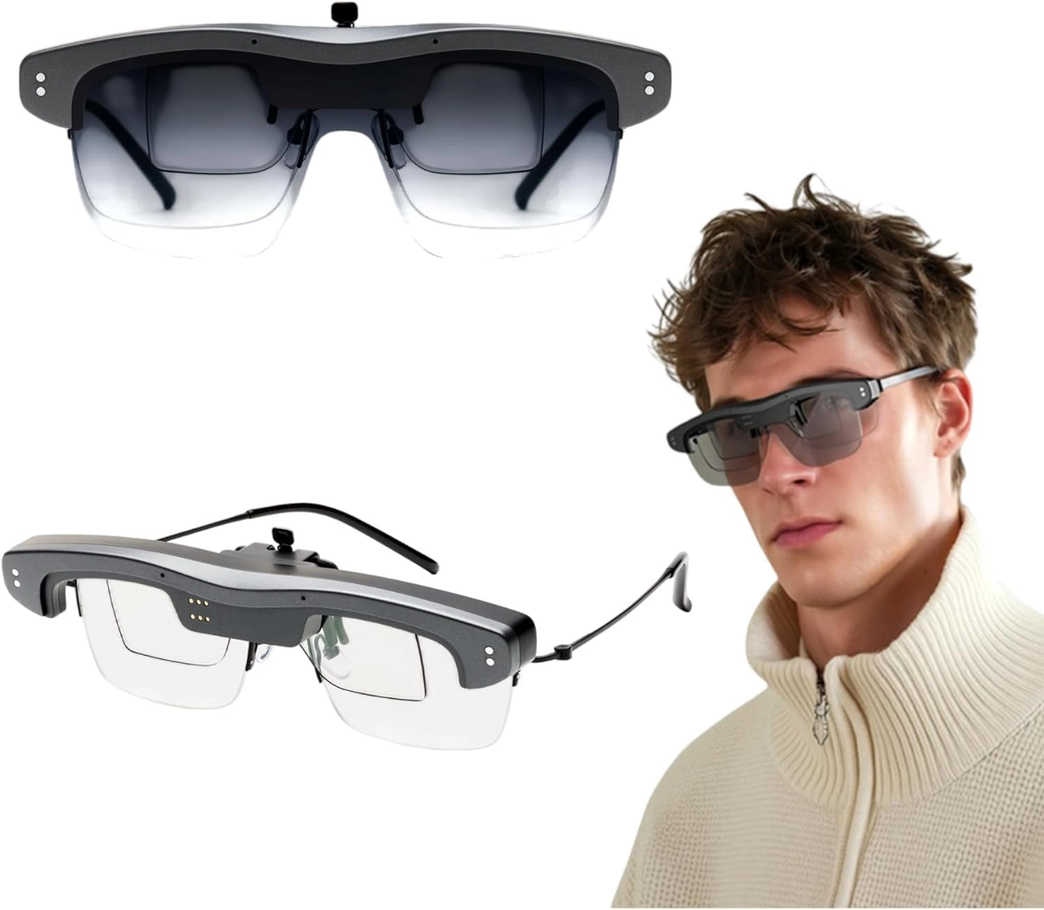 MLVISION Ultra-Light AR Smart Glasses - Micro-LED 25.8g
